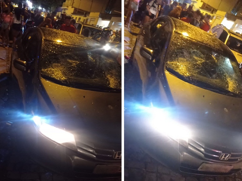 Bahia: Carro é danificado e motorista por pouco não é linchado após final da libertadores em Brumado