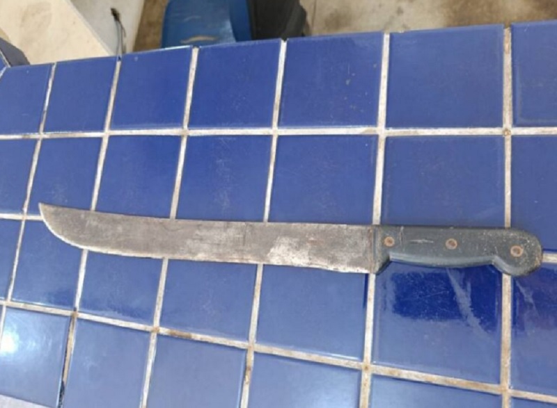 Filho é preso após ameaçar o próprio pai com facão na zona rural de Brumado