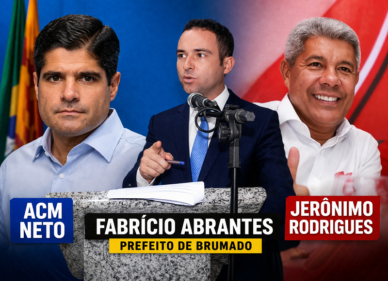 Brumado: Após apoiar ACM Neto em 2022, Fabrício Abrantes evita cravar posição sobre vice de Jerônimo em 2026