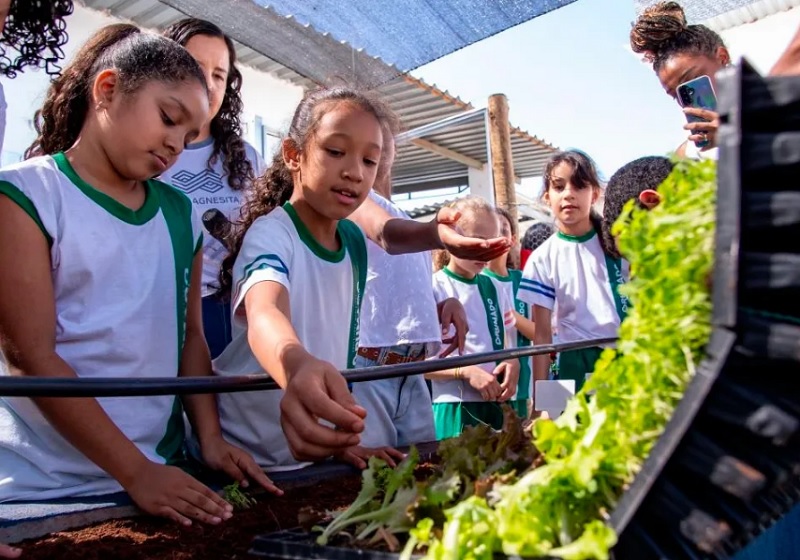 Escola da Vila Presidente Vargas inaugura Horta Escolar 'Raízes do Saber' em Brumado