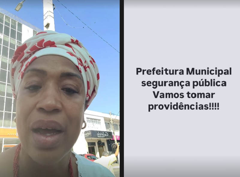 Bombom do Acarajé denuncia novos furtos e cobra segurança em praça de Brumado