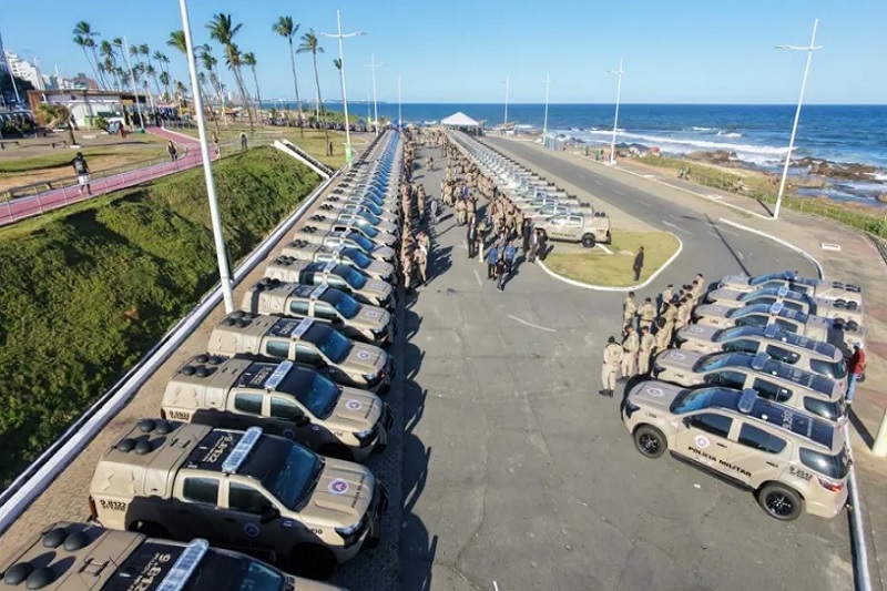 PMBA recebe 115 novas viaturas para reforçar policiamento na Bahia durante Operação Eleições