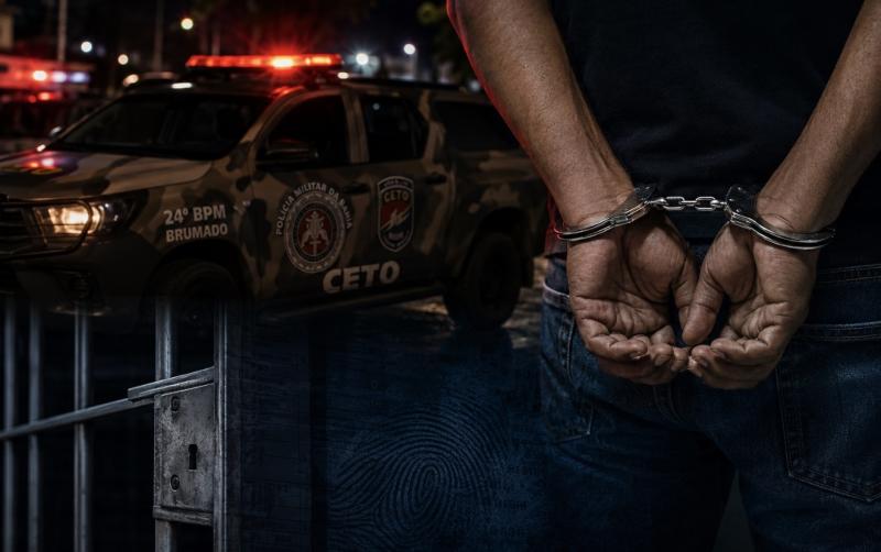 Homem condenado por latrocínio é preso pela PM após mandado de regressão ao regime fechado em Brumado