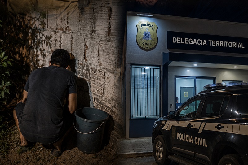 Homem é conduzido à delegacia após invadir quintal de residência em Aracatu