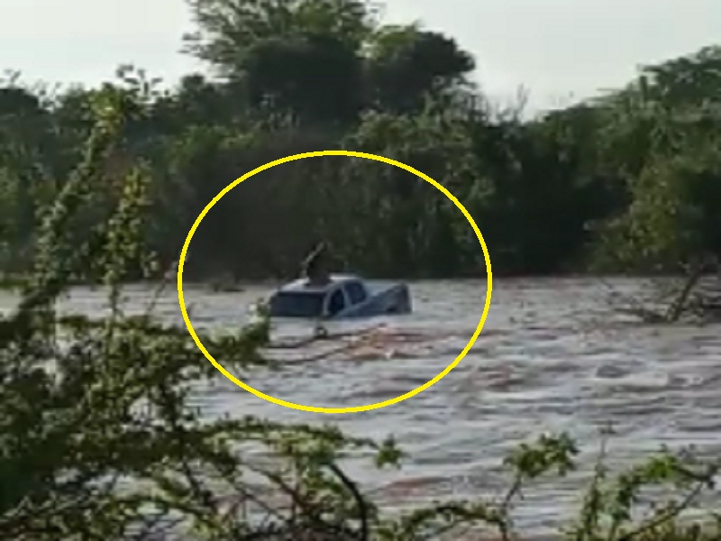 #Bahia: Empreiteiro conta como perdeu picape durante travessia de rio em Brumado